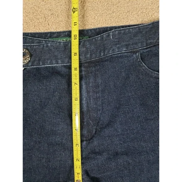 Ralph Lauren Vtg Women’s Blue Jeans Straight Waist Buckle Metallic Hardware 10 - Picture 9 of 12